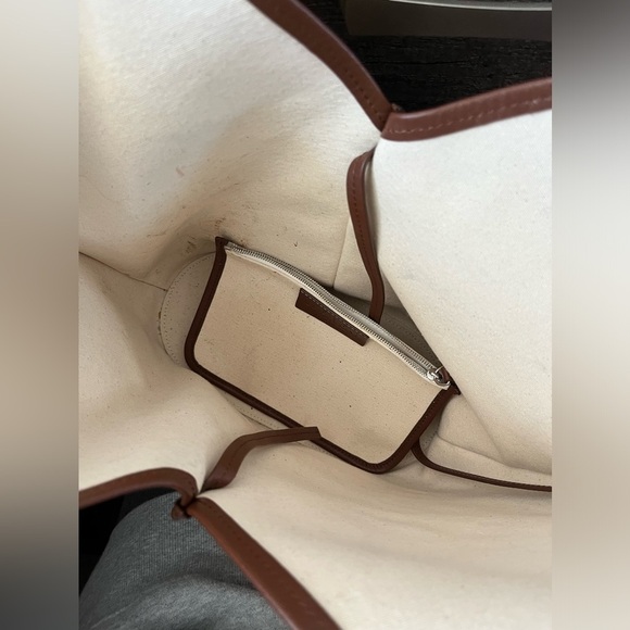 HEREU Calella canvas & leather tote bag - Picture 13 of 16